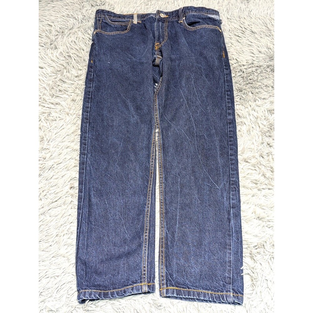 Sean John Mercer Slim Straight Jeans Mens Size 36x30 Hemmed Medium Wash Cotton